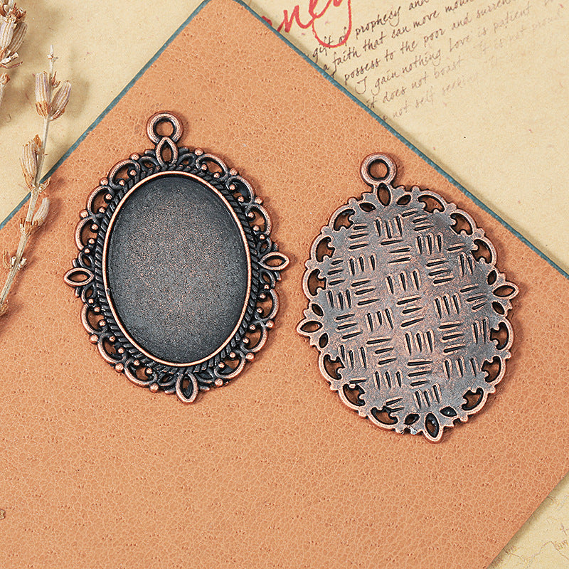 18x25mm Oval Alloy Cabochon Tray Bezel Setting Pendant Base