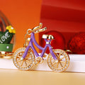 Jeweled Bicycle Keychains in Four Colors with Braided and Plain Loops view 11