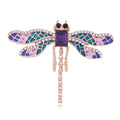 Dragonfly Crystal Two Designs Metal Brooch Pin for Jackets and Lapels view 1
