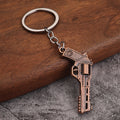 Metal Pistol-Shaped Keychains in Two Designs and Three Finishes view 4