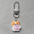 Resin Corgi Dog Keychains Silver Lobster Clasp 5 Poses view 4
