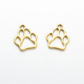 Openwork Paw Print Metal Charm in Five Vintage Finishes view 7