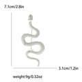 Gold Silver Textured Scale Snake Brooch Pin Two Finishes view 6