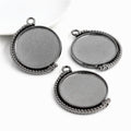 Rotating Round Round Pendant Bezel Blank for Cabochon Craft view 8