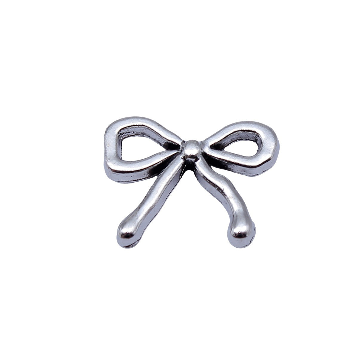 17x13mm 1.65g Antique Silver Zinc Alloy Bow Small Hole Spacer Butterfly Beads for Bracelet Necklace DIY Making