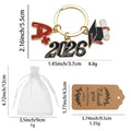 Enamel A Plus Grad Cap Diploma Keychain With Year Charm view 2