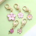Rose, Sunflower and Blossom Charm Keychains in 18 Pictured Variations for Bags and Keys view 1
