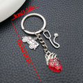 Silver Tone Medical Heart Stethoscope and Ambulance Keychains view 7