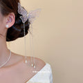 Green Embroidered Pink Mesh Butterfly Duckbill Hair Clips view 3