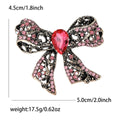 Openwork Crystal Bow Brooch With Pear Center in Four Colors view 7