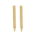 Multi-Strand Ball Chain Tassel Drop Stud Earrings Metal view 5