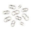 Gold and Silver Tone Mini S Shaped Spring Clasp Components view 6