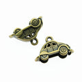 Dimensional Beetle Car Metal Charm Pendant in Two Finishes view 5