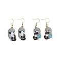 Enamel Gray Sea Lion Drop Earrings Two Cute Styles view 5