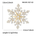 Crystal Snowflake Brooch With Faceted Crystals And Polished Metal Details view 4