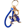 Jeweled Qilin Keychain with Red Enamel and Multicolor Cabochons view 5