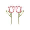 Pink Crystal Tulip Stem Statement Earrings Statement Fashion Jewelry view 5