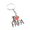 Metal Papa, Mom, Family, Wife And Dad Red Heart Keychains view 5