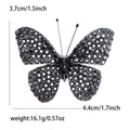 Crystal Butterfly Brooch With Polished Metal And Sculpted Decorative Details view 6