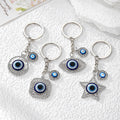 Rhinestone Evil Eye Keychains Gold Silver Eight Shapes view 3