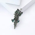 Textured Pangolin Brooch in Metal with Layered Scale Texture in an Elongated Animal Shape view 3