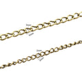 Oval Link Iron Jewelry Chain in Silver Black and Gold Tones view 2