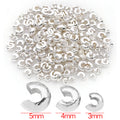 C Shaped Metal Crimp Covers in Three Sizes and Three Finishes view 6