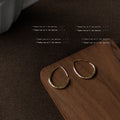 Gold Tone Teardrop Open Hoop Earrings Minimal Metal Pair view 1