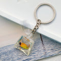 Transparent Water Bag Fish Split Ring Keychains in Eleven Designs view 11