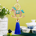 Crystal Rocking Horse Keychains with Long Color-Matched Tassels view 7