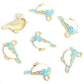 Enamel-Look Gold Silver Hummingbird Alloy Charms in 10 Styles view 12
