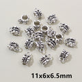 Antique Silver Tone Three Way Large Hole Connector Beads view 8