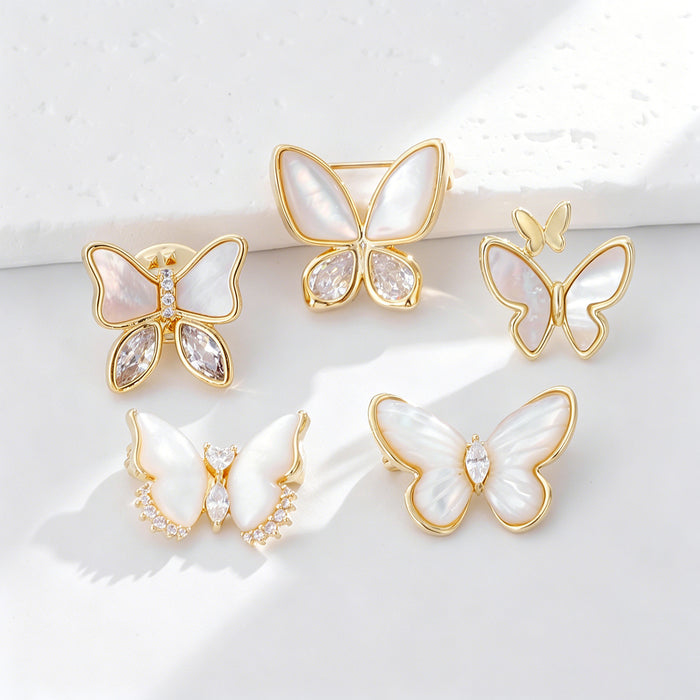 Gold Tone Silver Tone Butterfly Five Designs Metal Brooch Pin