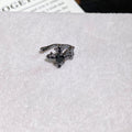 Black and Clear Crystal Cross Flower Decorative Ear Cuffs view 7