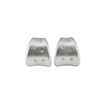 Wide Brushed Hoop Earrings In Gold And Silver Tones view 5