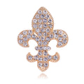 Flower Crystal Two Designs Metal Brooch Pin 5.5 x 4.4 cm view 6
