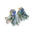 Crystal Flower Tassel Earrings In Pink Blue And Green view 5