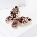 Openwork Butterfly Rhinestone Brooch Purple Champagne Black view 3