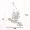 Silver Rhinestone Fairy Hummingbird Flamingo Hanging Ornament view 4