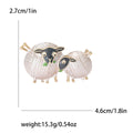 Facing Pair Bird Brooch in Four Enamel Color Palettes view 7