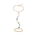 Gold Rhinestone Hand Chain Bracelet Finger Loop Styles view 5