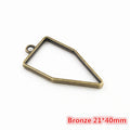 Antique Bronze Tone Open Bezel Frames in Eleven Geometric Shapes view 11