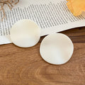 Matte Pastel Round Disc Statement Stud Earrings Statement Jewelry Pair view 7
