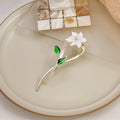 Gold Alloy Enamel Flower Hair Claw Clips Five Assorted Styles view 3