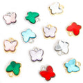 Rhinestone Butterfly Charms in Gold and Silver Tones, Six Colors view 4