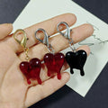 Dripping Heart Lobster-Clasp Charms in Red and Black Finishes view 2
