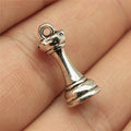 Chess Piece Charms in Knight King Queen and Pawn Designs view 3