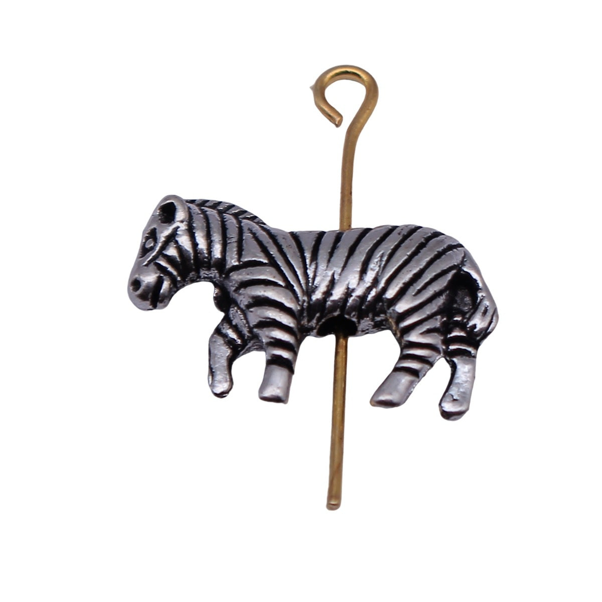 18x11mm 1.8g Antique Silver Zinc Alloy Zebra Loose Metal Beads for Bracelet Necklace DIY Jewelry Making