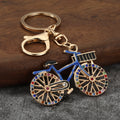 Rhinestone Bicycle Keychain With Split Ring And Lobster Clasp view 4