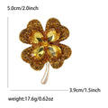 Crystal Four Leaf Clover Brooch in Four Bright Colors view 9